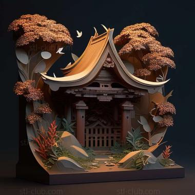 3D model japanese temple (STL)